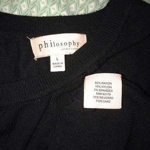 Philosophy black sweater
